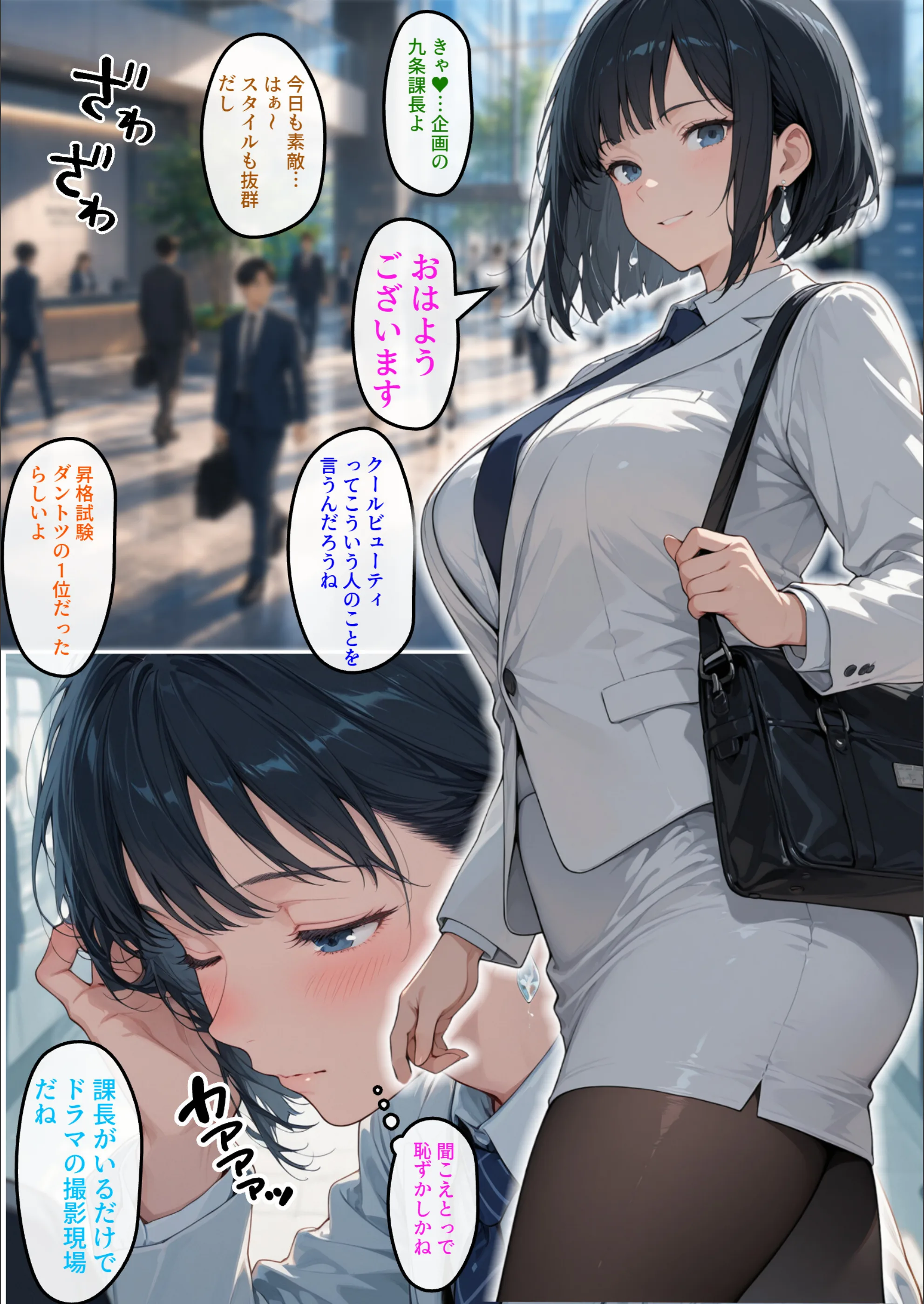完璧女上司 無能部下のマッサージを受け 故郷の訛りで大絶叫【モザイク版】