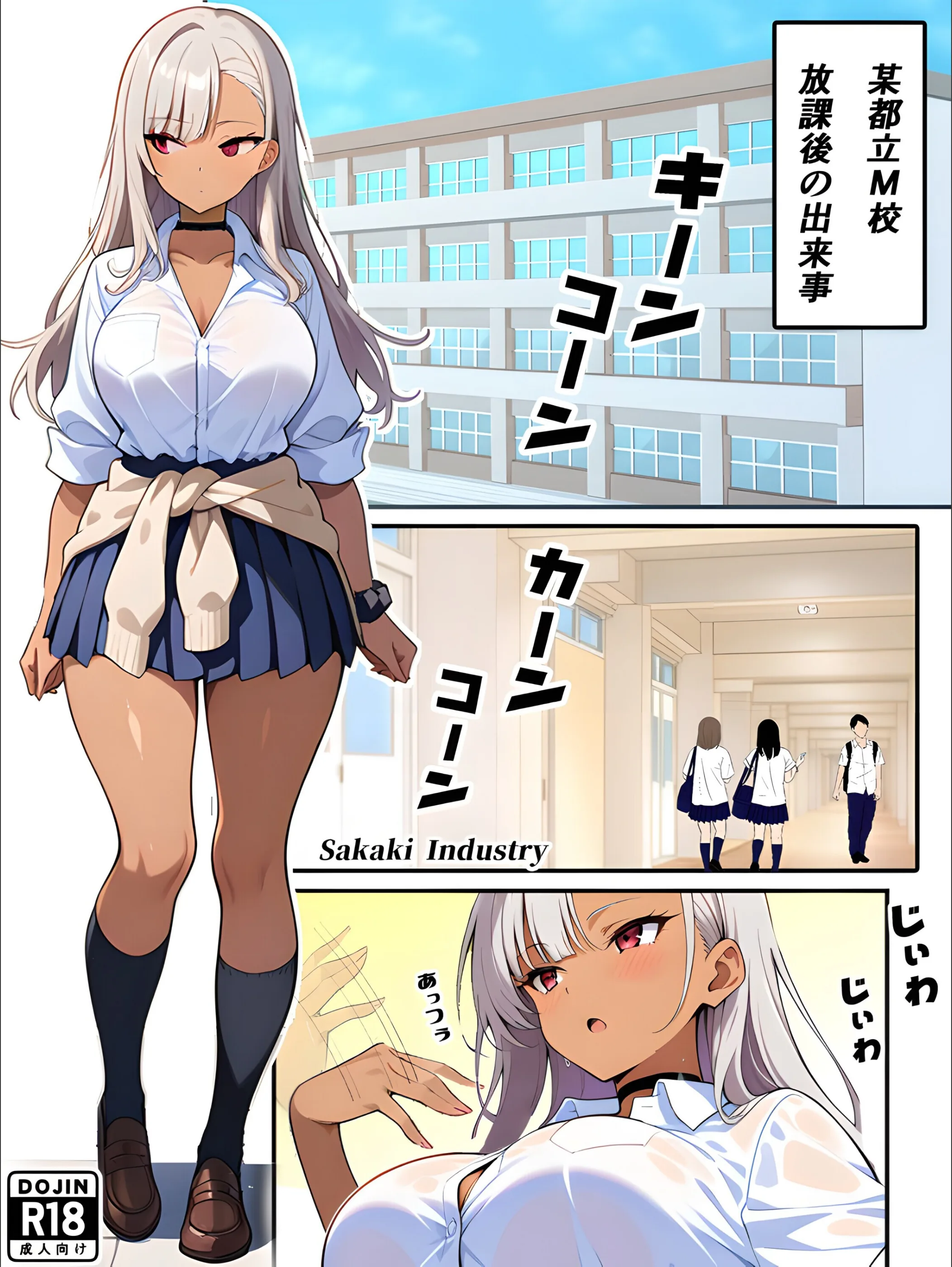 黒ギャルに進路指導【白抜き修正版】