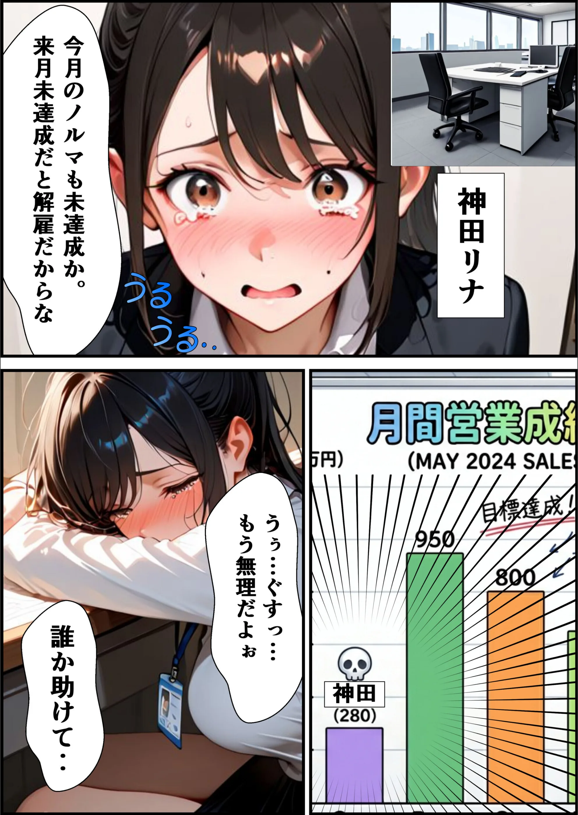 ようこそ、我が社の肉便器営業課へ。泣き虫最下位OLが肉体調教されて下剋上契約！（単話）【モザイク版】（単話）