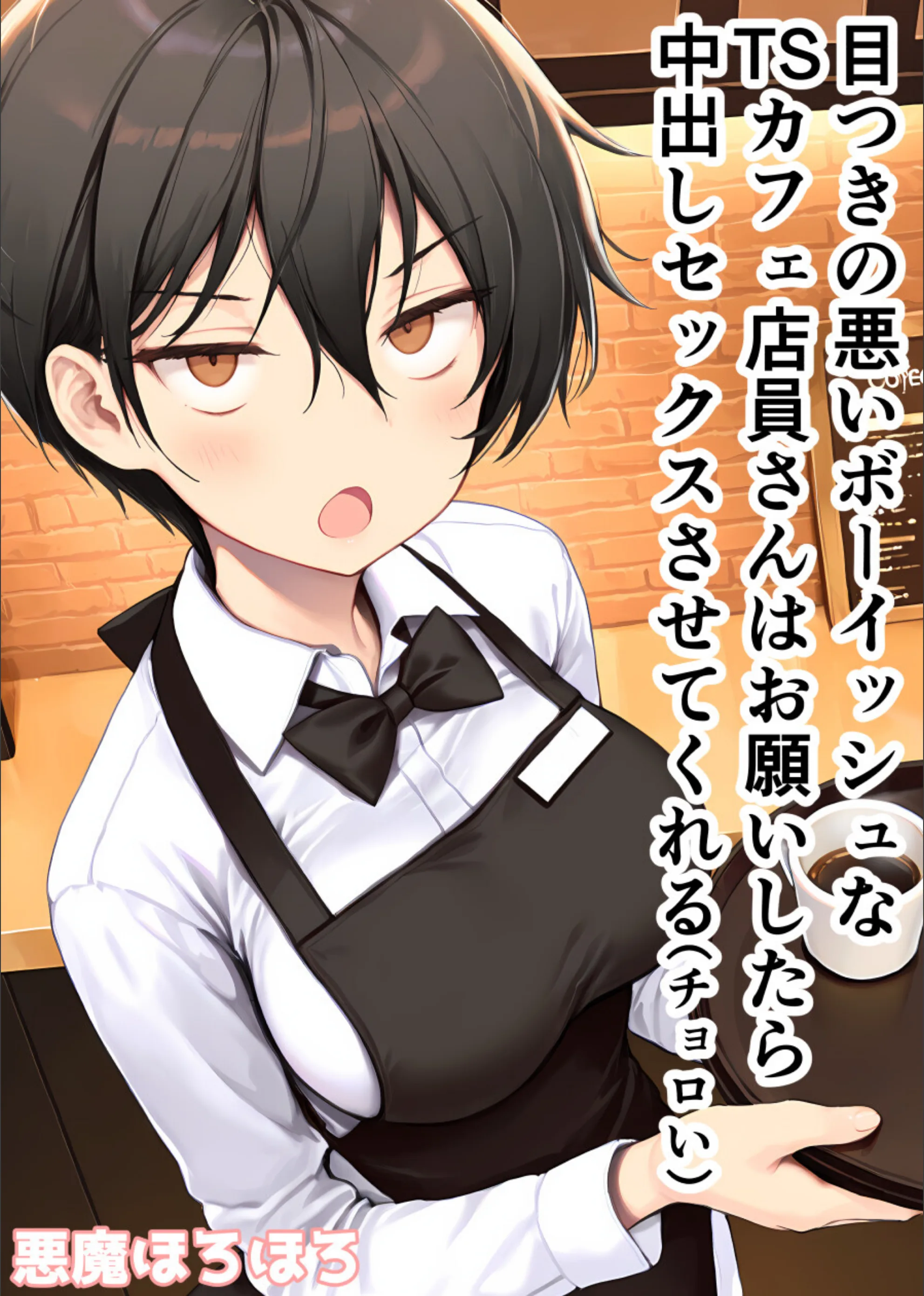 目つきの悪いボーイッシュなTSカフェ店員さんはお願いしたら中出しセックスさせてくれる（チョロい）（単話）【棒消し修正版】（単話）