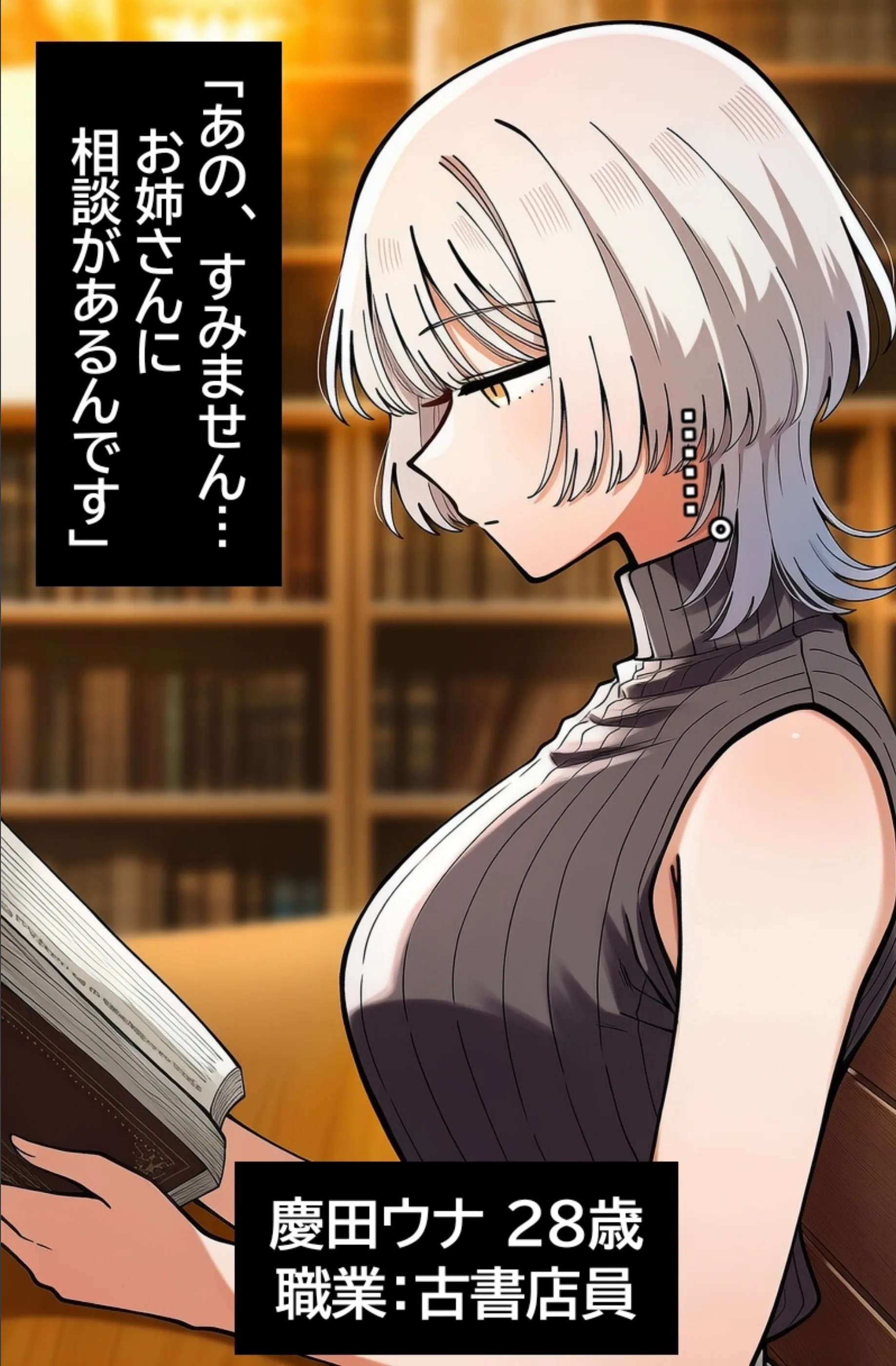 古書店員のダウナー系お姉さんに生中出ししまくって孕ませるまで。【モザイク版】（単話）