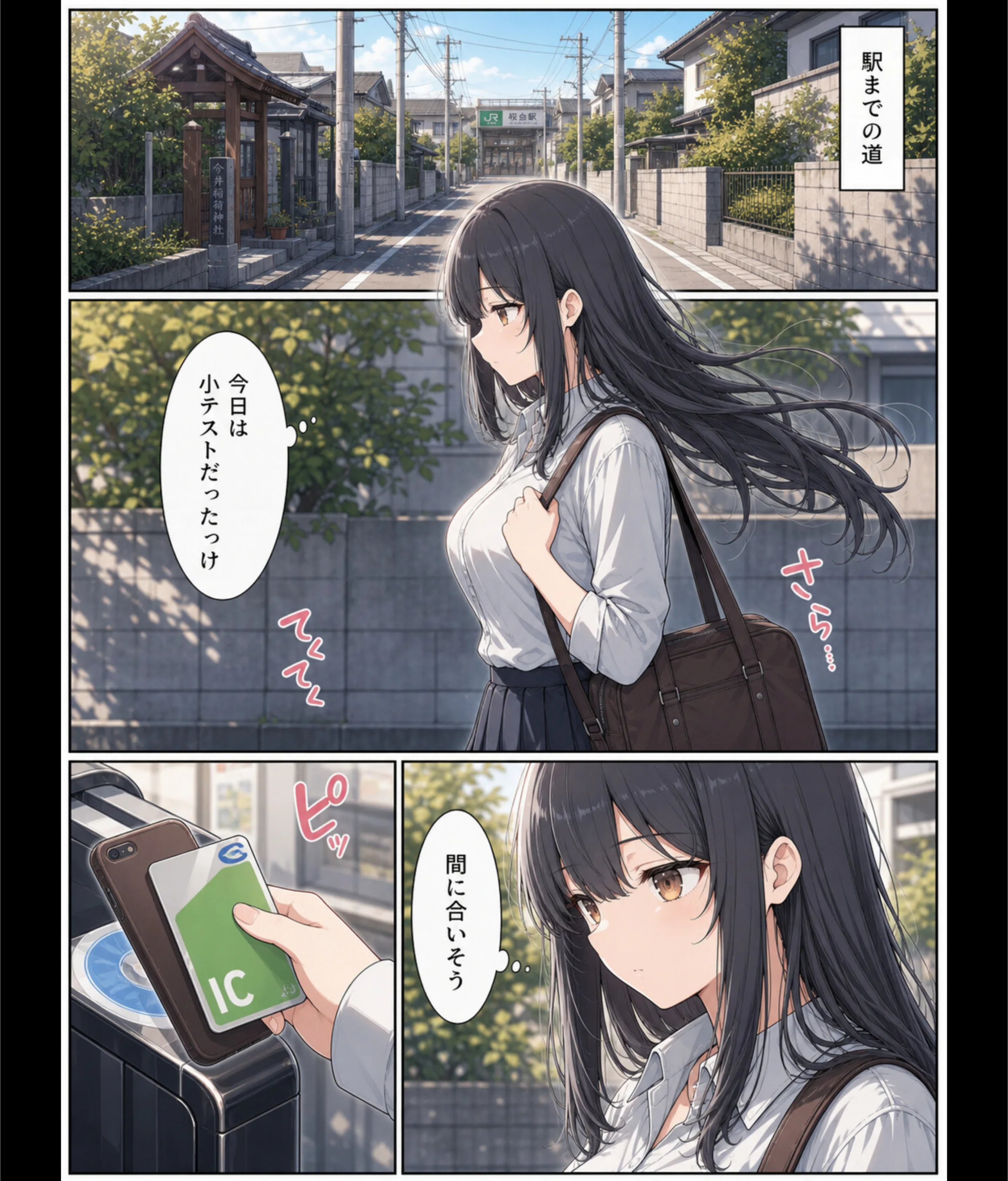 真面目な女子校生が朝の満員電車で執拗に痴●された話【モザイク版】