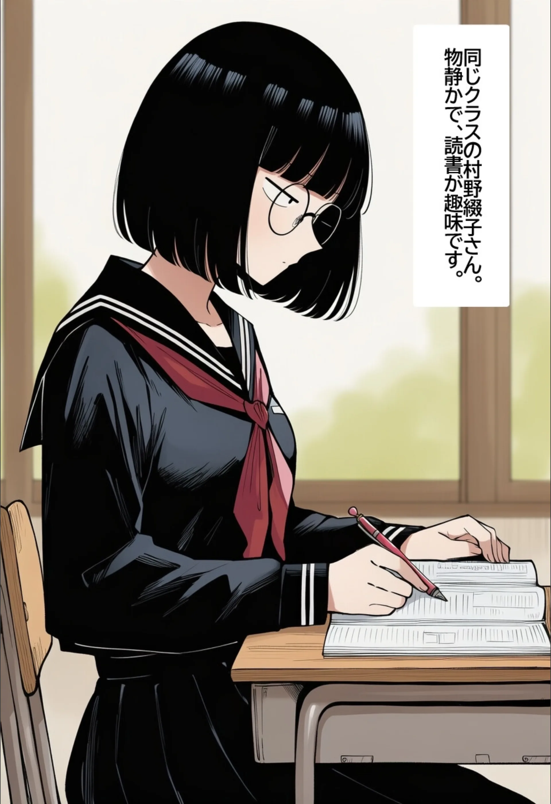 地味で眼鏡な図書委員女子に無責任中出ししまくって孕ませる。【モザイク版】（単話）