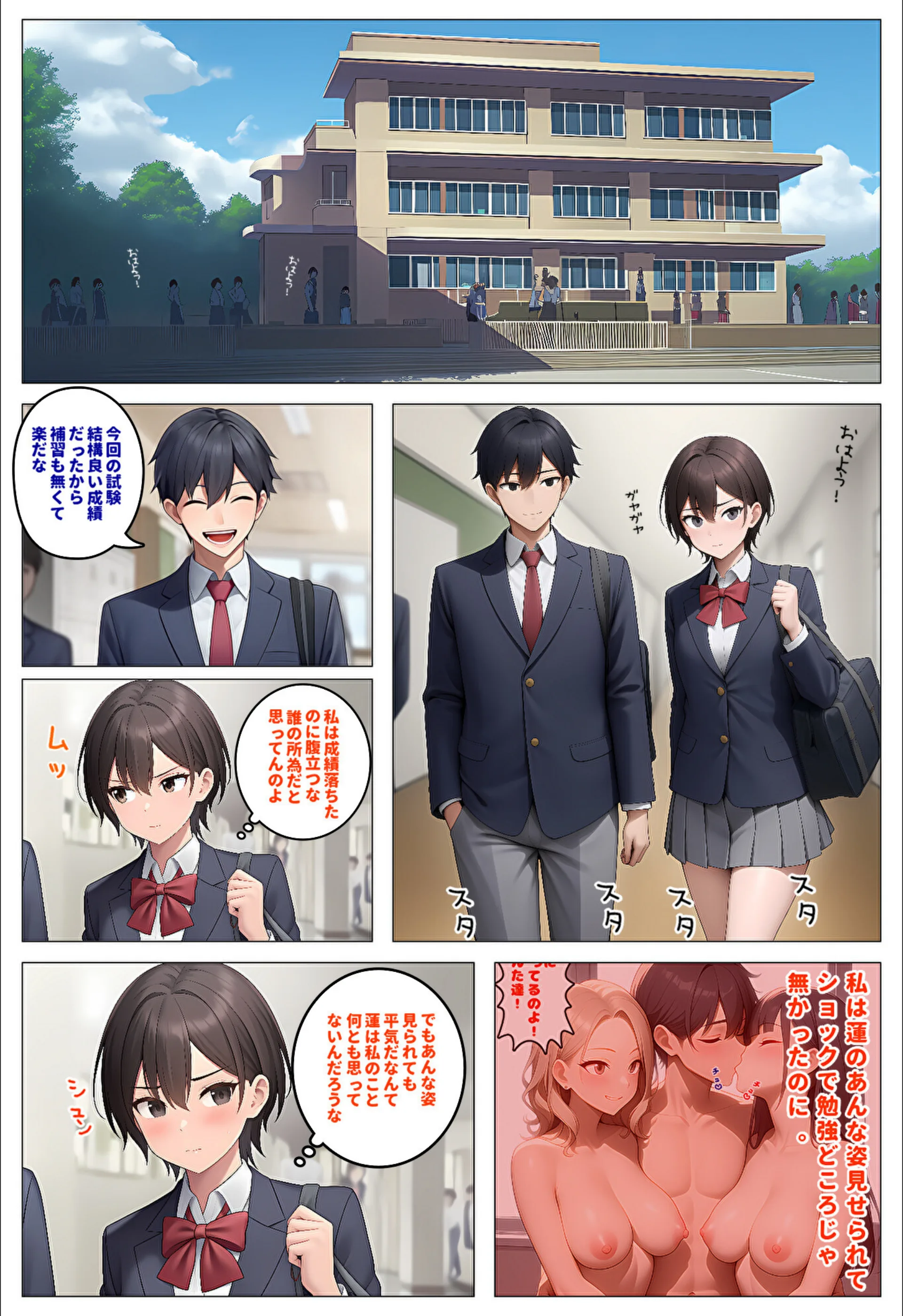 委員長とギャルがセックス勝負〜2・幼馴染が好きなのに委員長と付き合いだした結果（単話）【モザイク版】（単話）