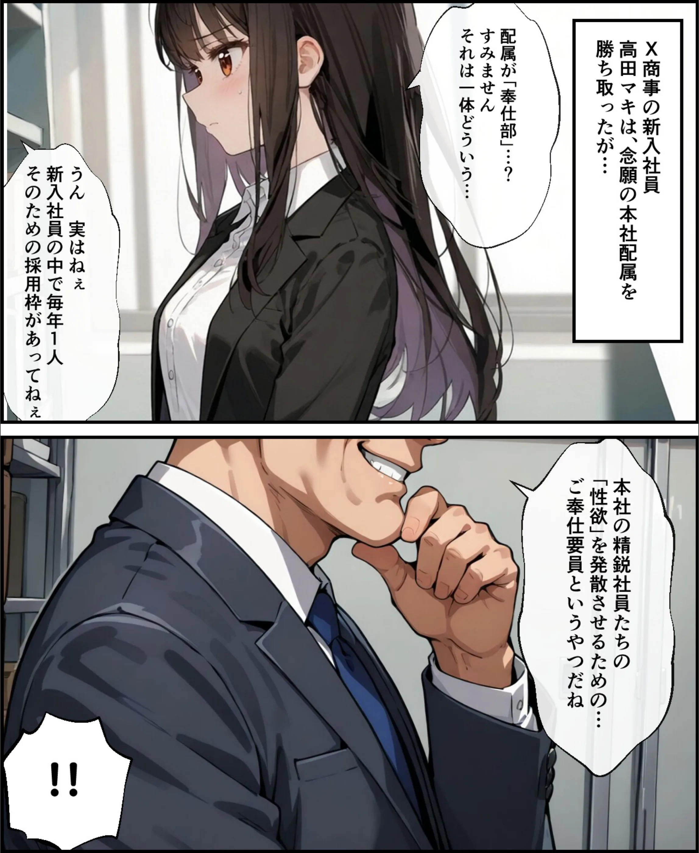 配属先は「奉仕部」でした 〜福利厚生で新入社員とH仕放題の会社〜【モザイク版】