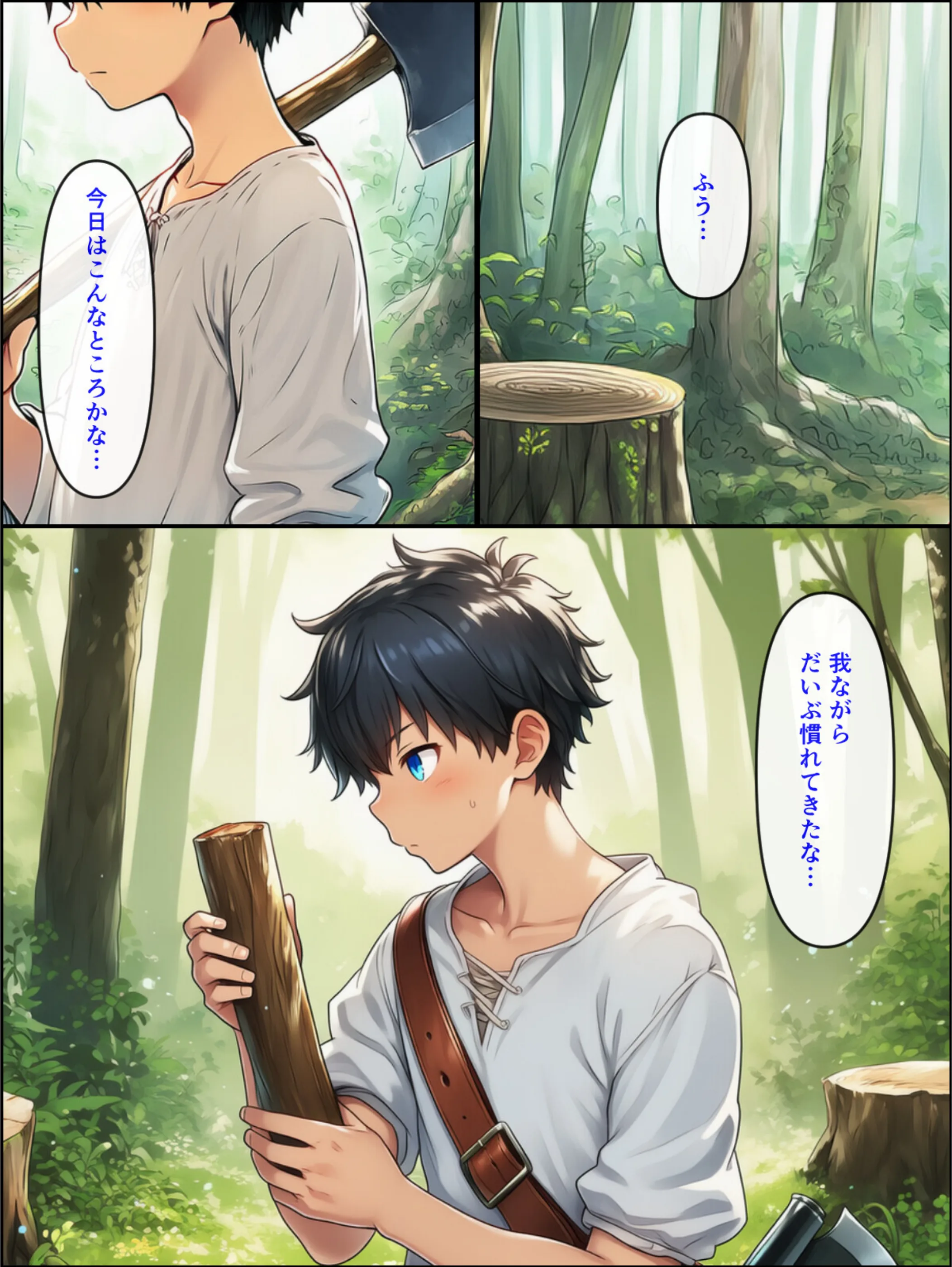 異世界転生して美人巨乳エルフ親子とらぶらぶセックスする話【モザイク版】