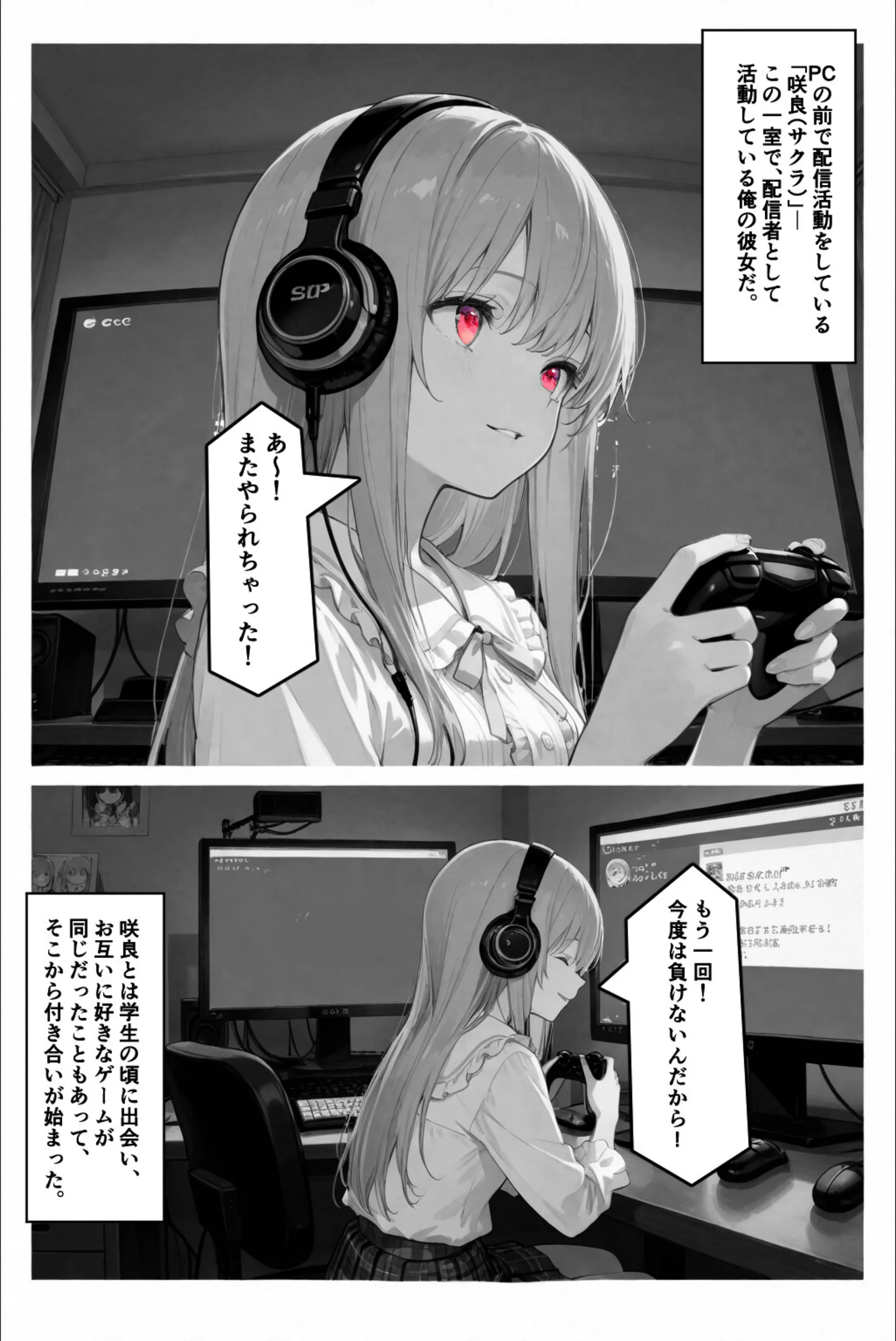 彼女が配信中ならイタズラし放題じゃね！！！【白抜き修正版】（単話）