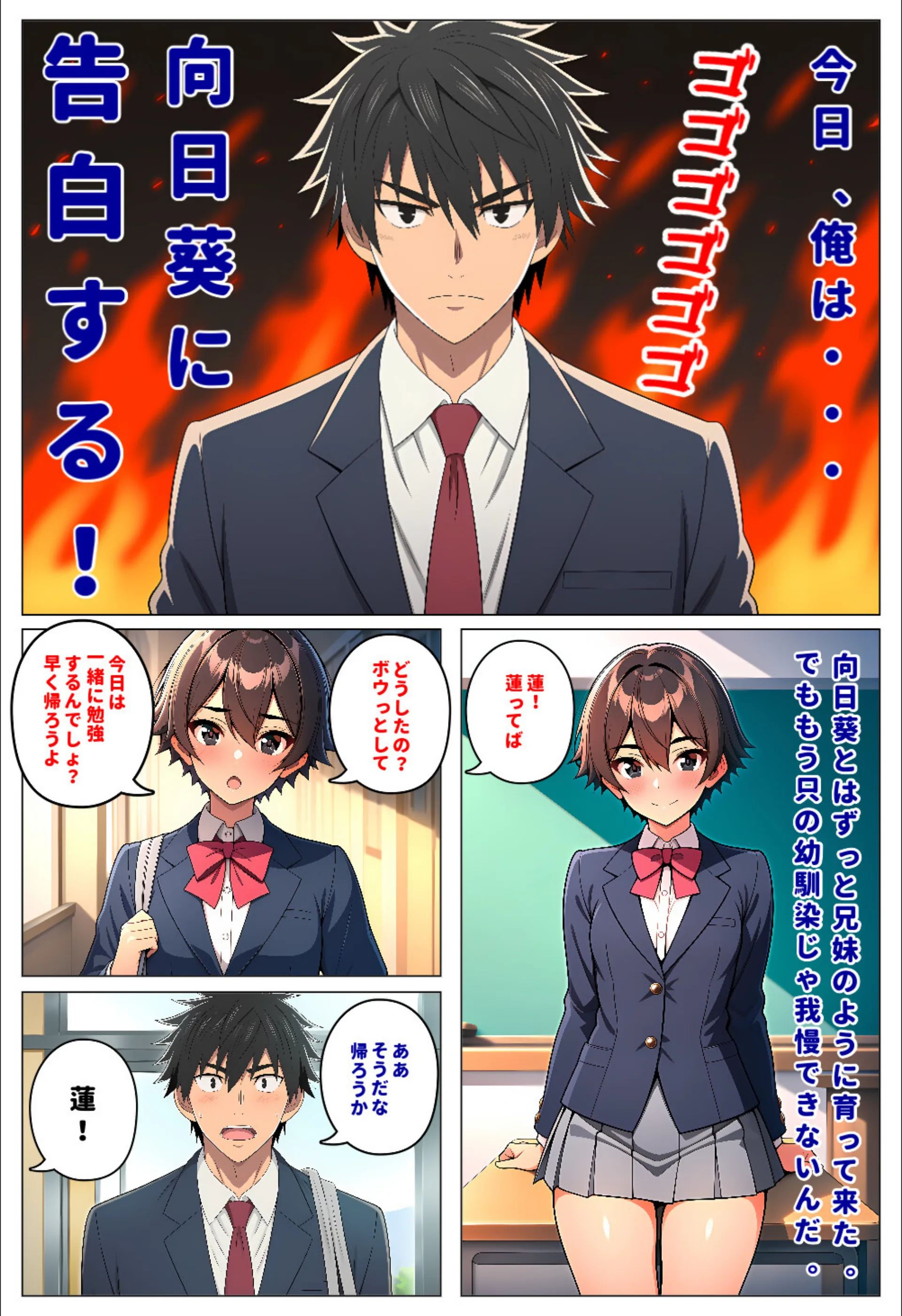 今日俺は片想いしている幼馴染に告白する・委員長とギャルがセックス勝負〜特別編（単話）【モザイク版】（単話）