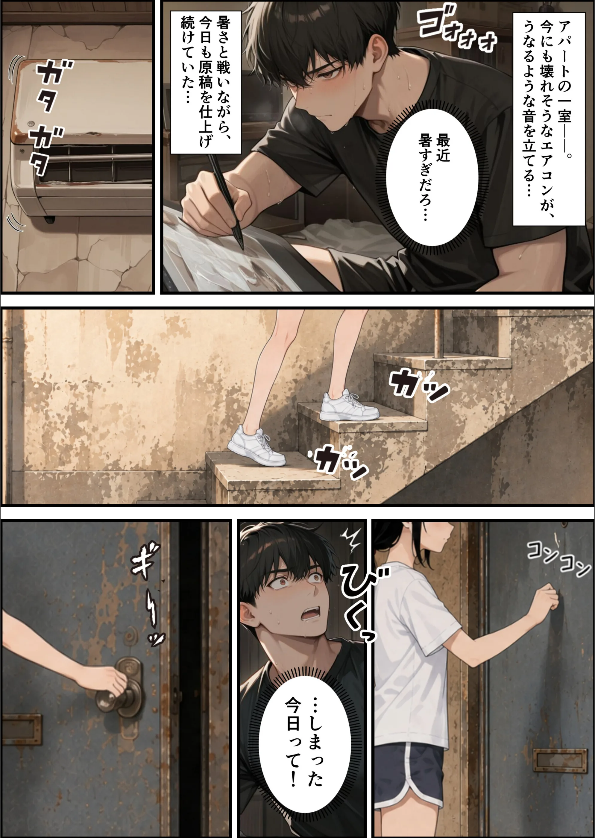 ○リBBA大家が家賃の代わりに俺のチンポを借りにくる【棒消し修正版】（単話）