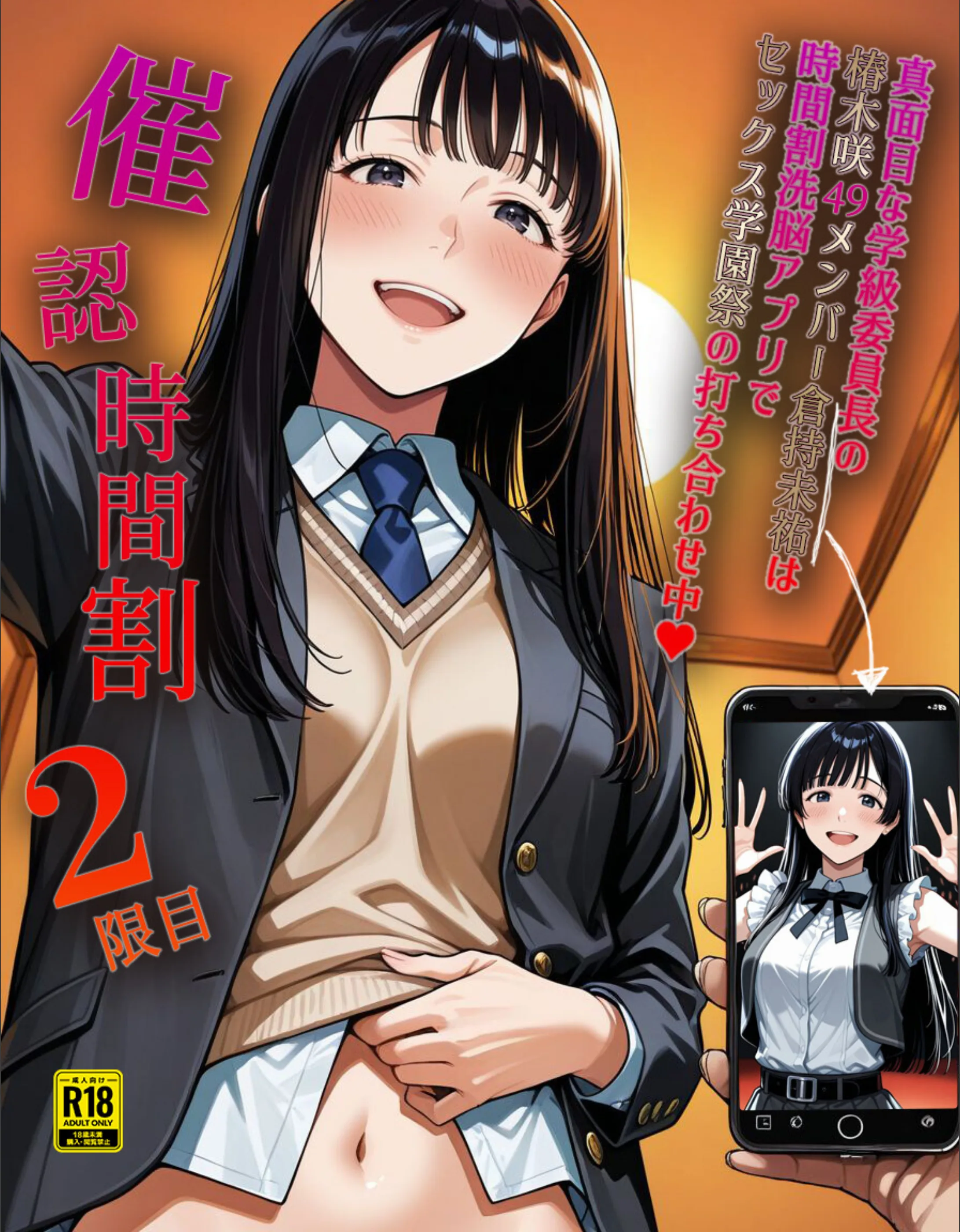 催●時間割2 〜真面目な学級委員長の椿木咲49メンバー倉持未祐は時間割洗脳アプリでセックス学園祭の打ち合わせ中◆〜（単話）【モザイク版】（単話）