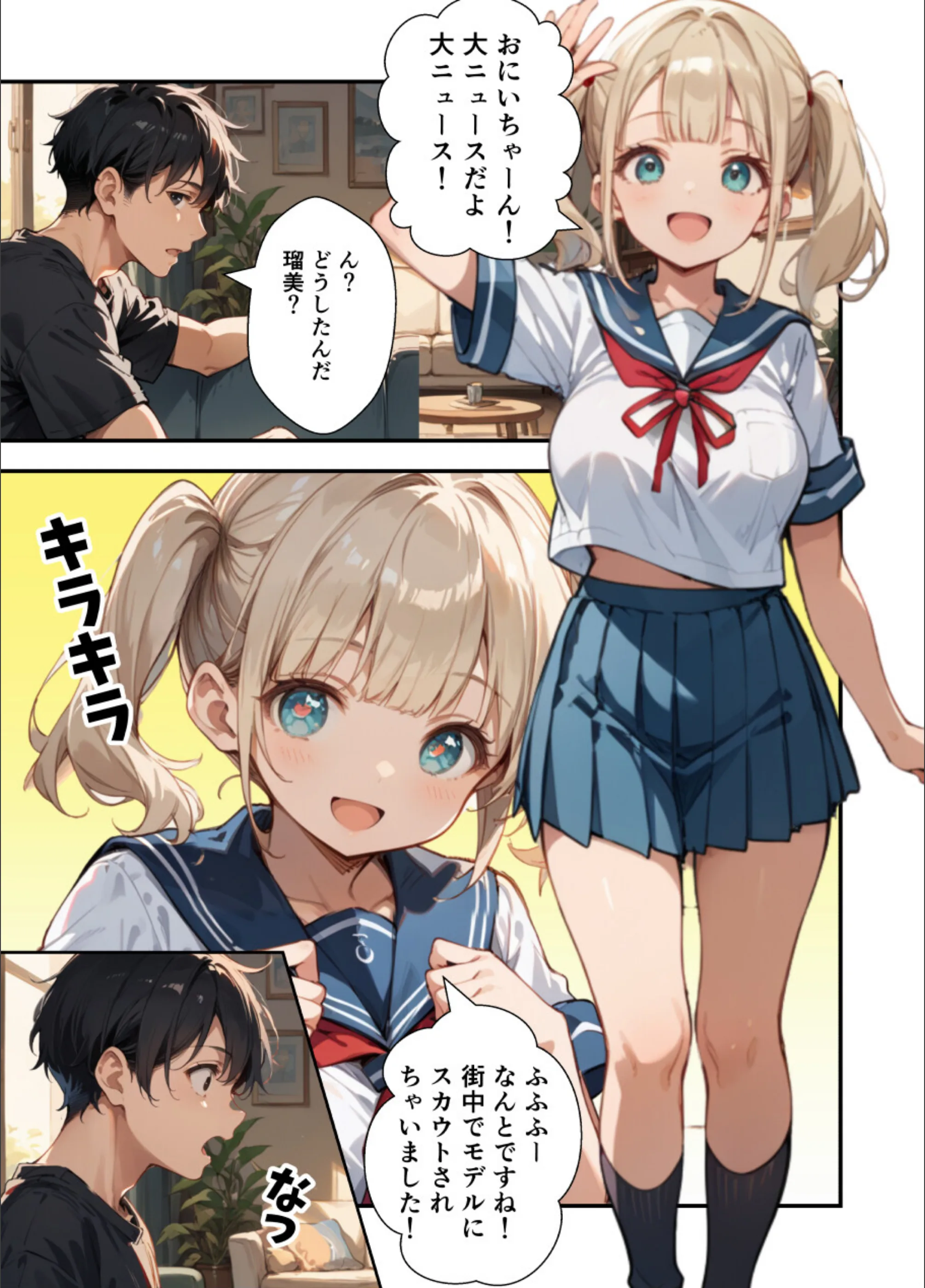 水着撮影中、巨乳妹に「勃っているのバレバレだよ？」と煽られたので勢いで生中出しした話（単話）【モザイク版】（単話）