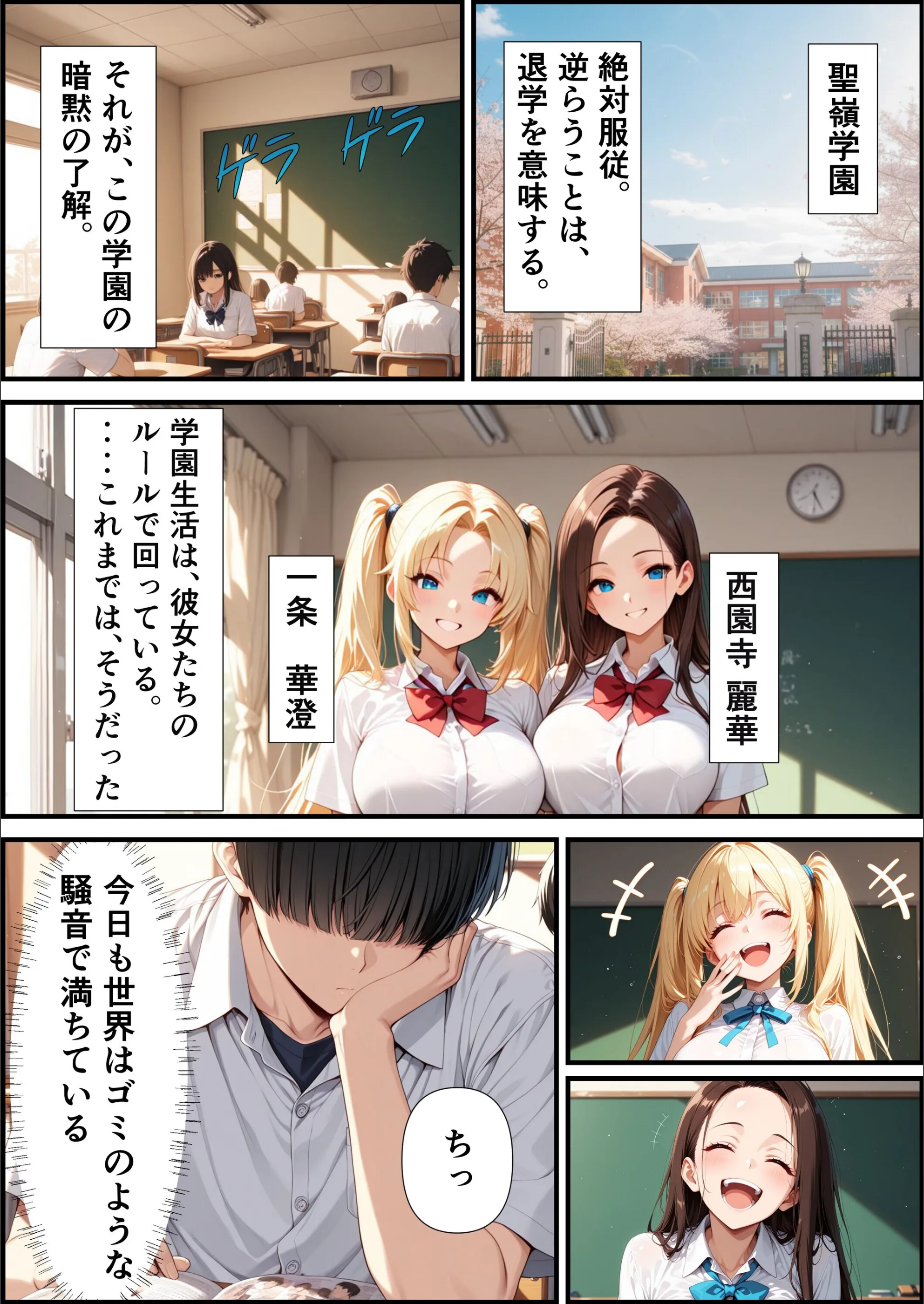 校則改変アプリ〜ゴミ扱いしてた俺の肉〇で女王たちがメス堕ち【白抜き修正版】（単話）