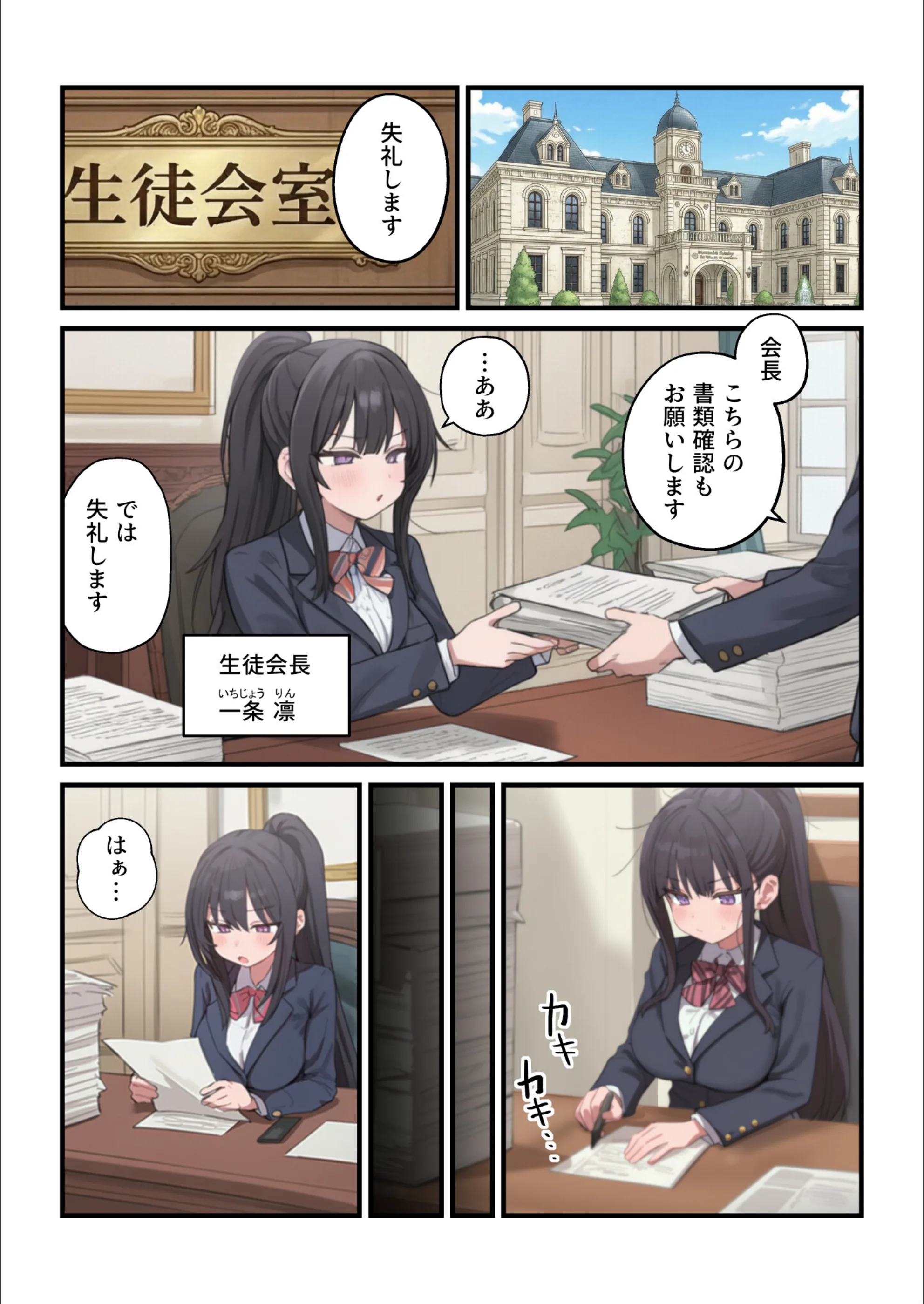 貞操逆転した世界である女子校の性処理係になった件4（単話）【棒消し修正版】（単話）