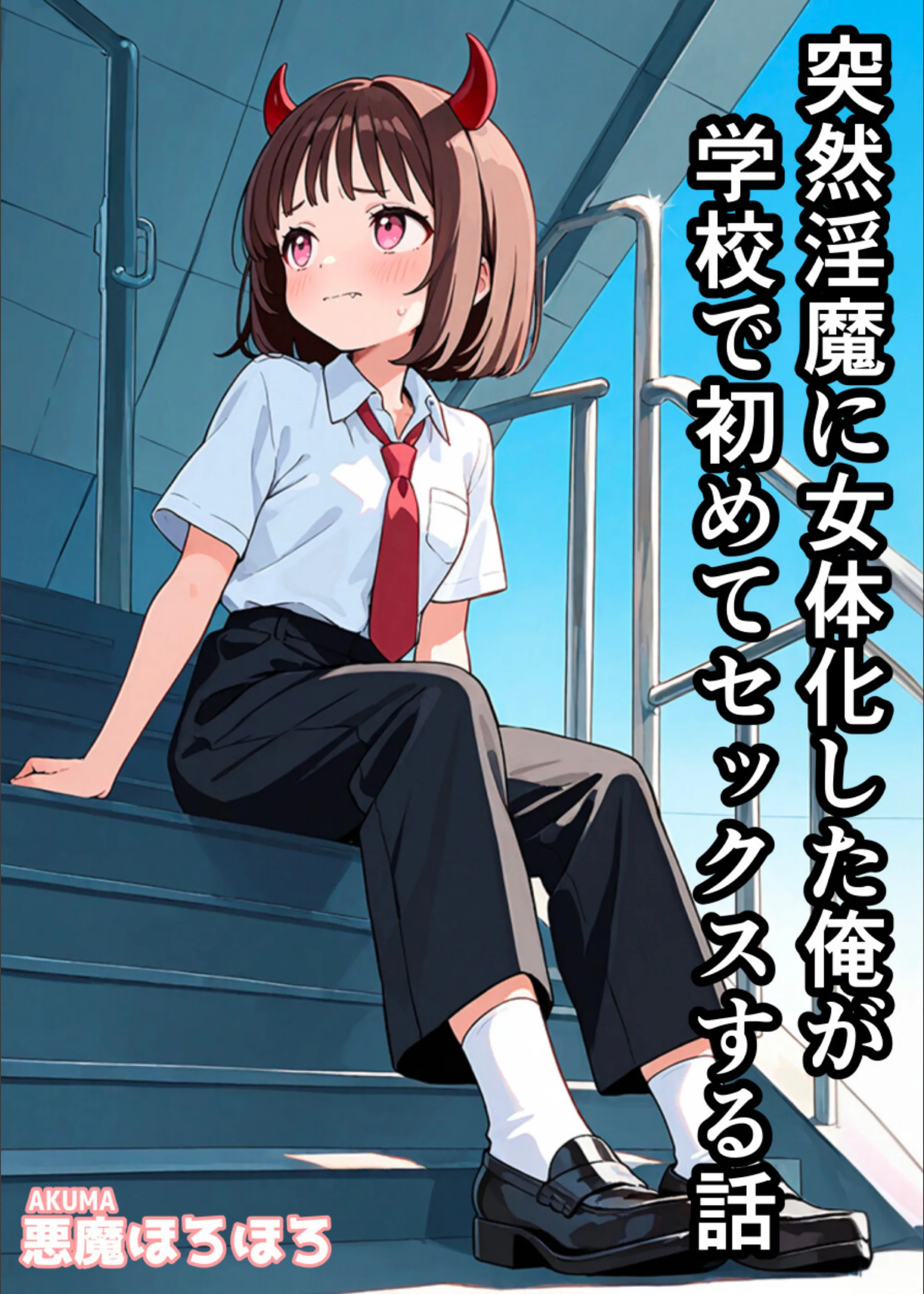 突然淫魔に女体化した俺が学校で初めてセックスする話【白抜き修正版】