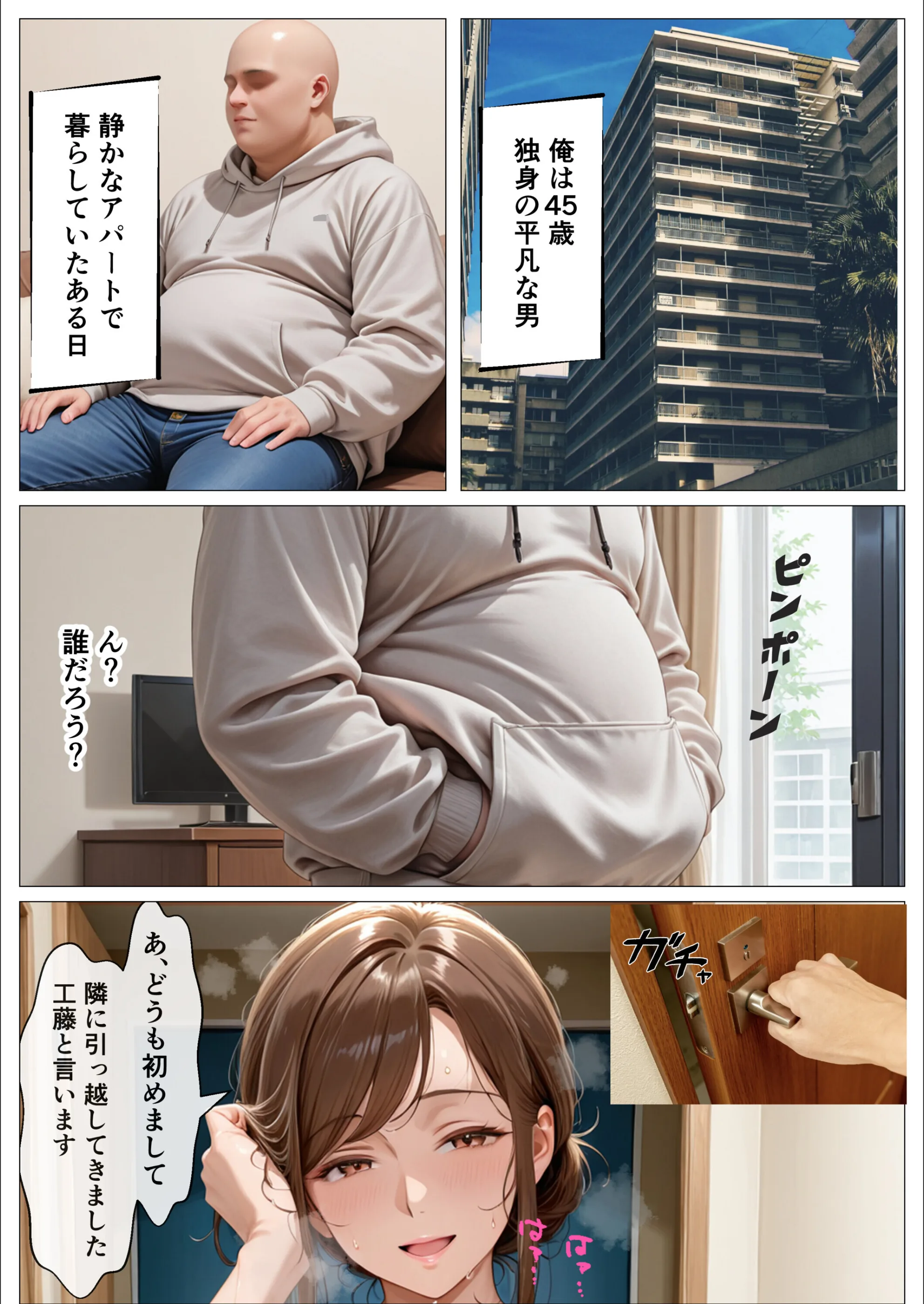 隣室に越してきた母娘をデカチン生ハメで即発情堕ちさせた話（単話）【モザイク版】（単話）