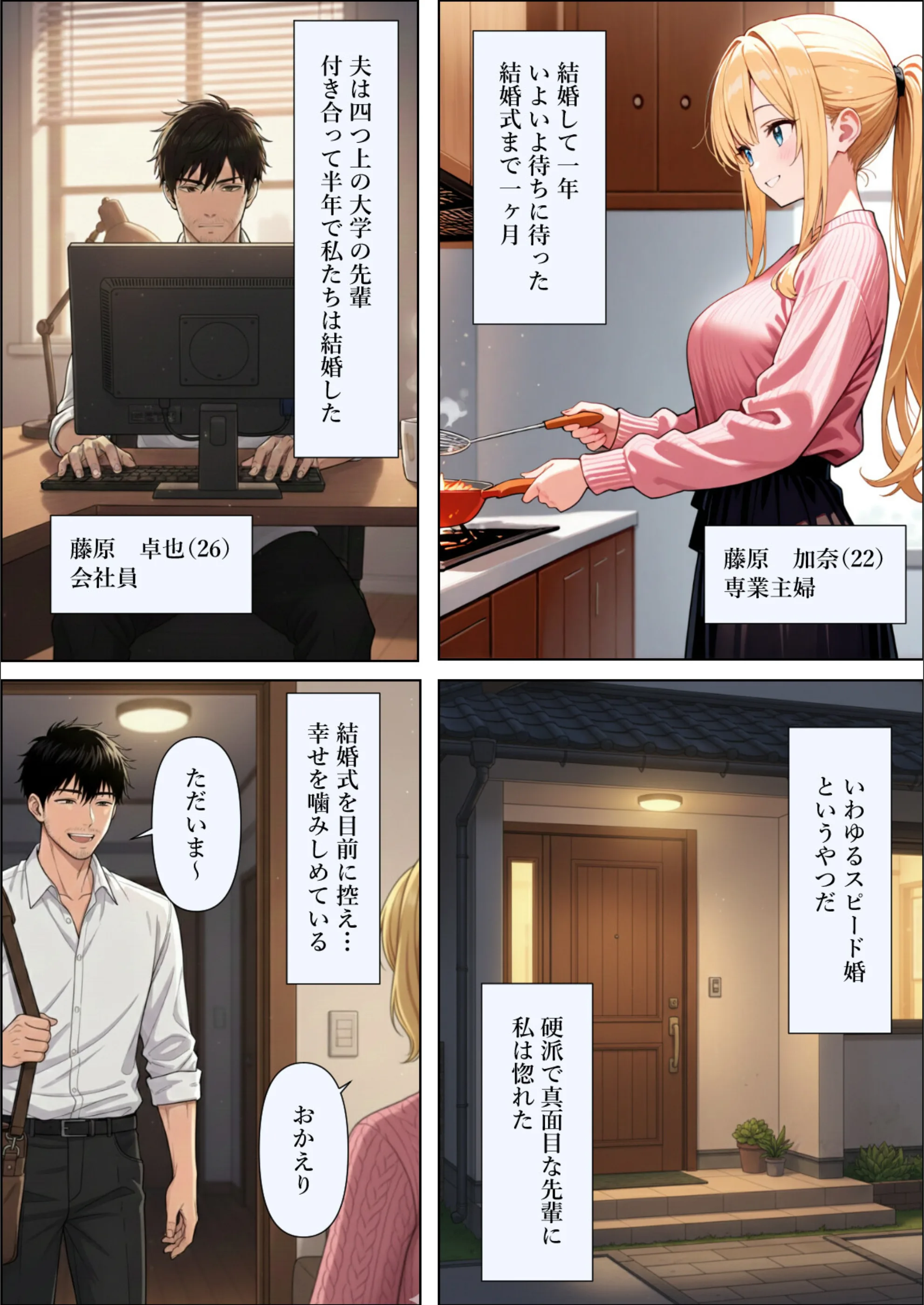 結婚式前夜に…【白抜き修正版】（単話）