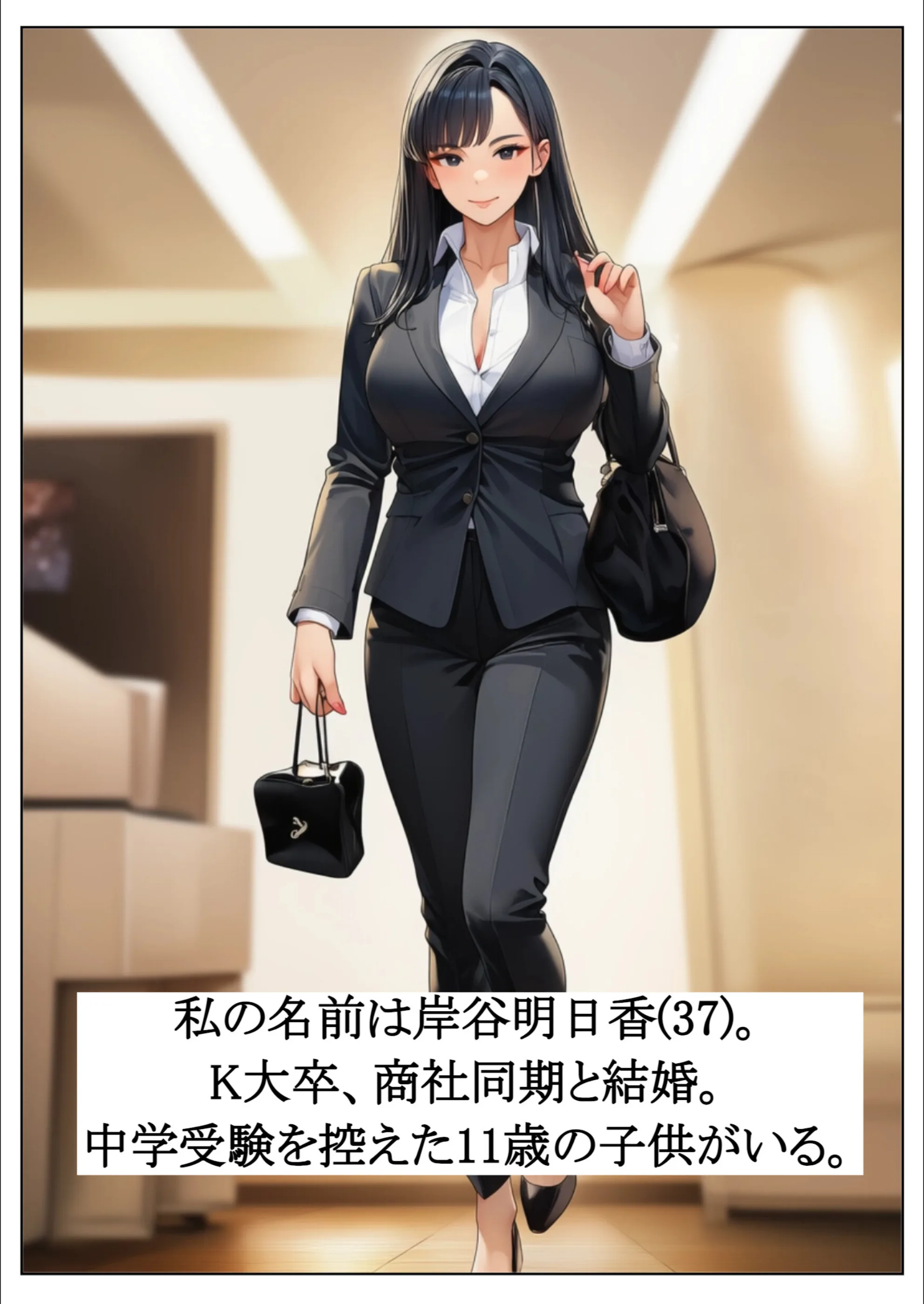 岸谷明日香（37）、卑劣教師に身体を捧げる。【白抜き修正版】